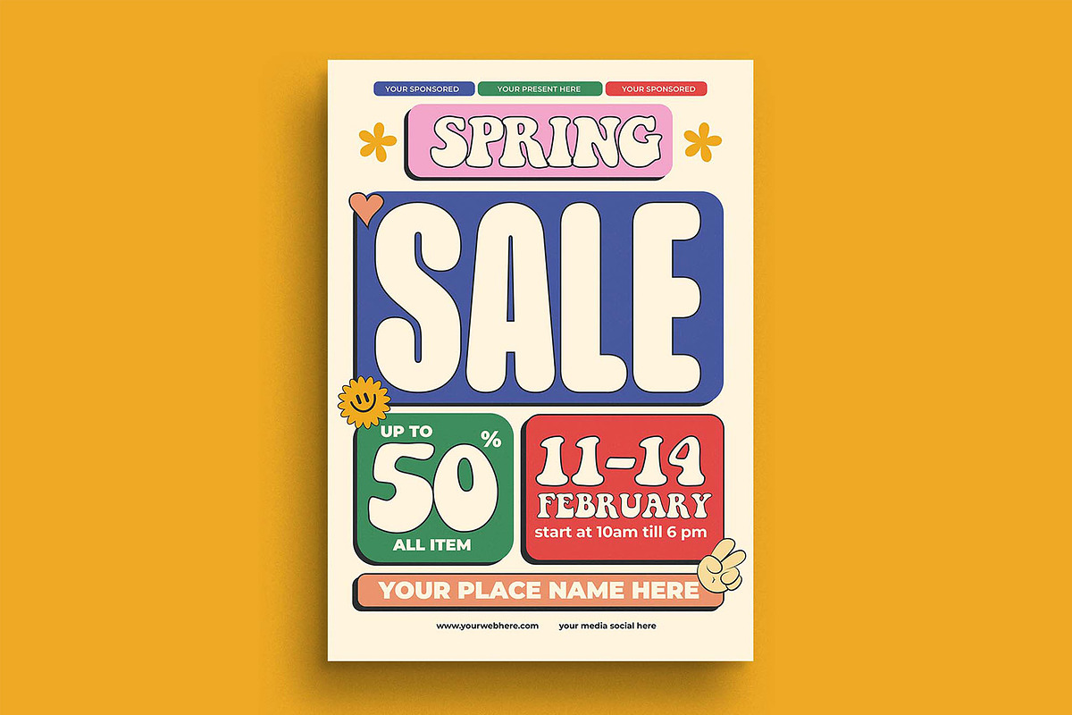 Spring Sale Flyer Template, a Flyer Template by megarez (Photo 2 of 3)