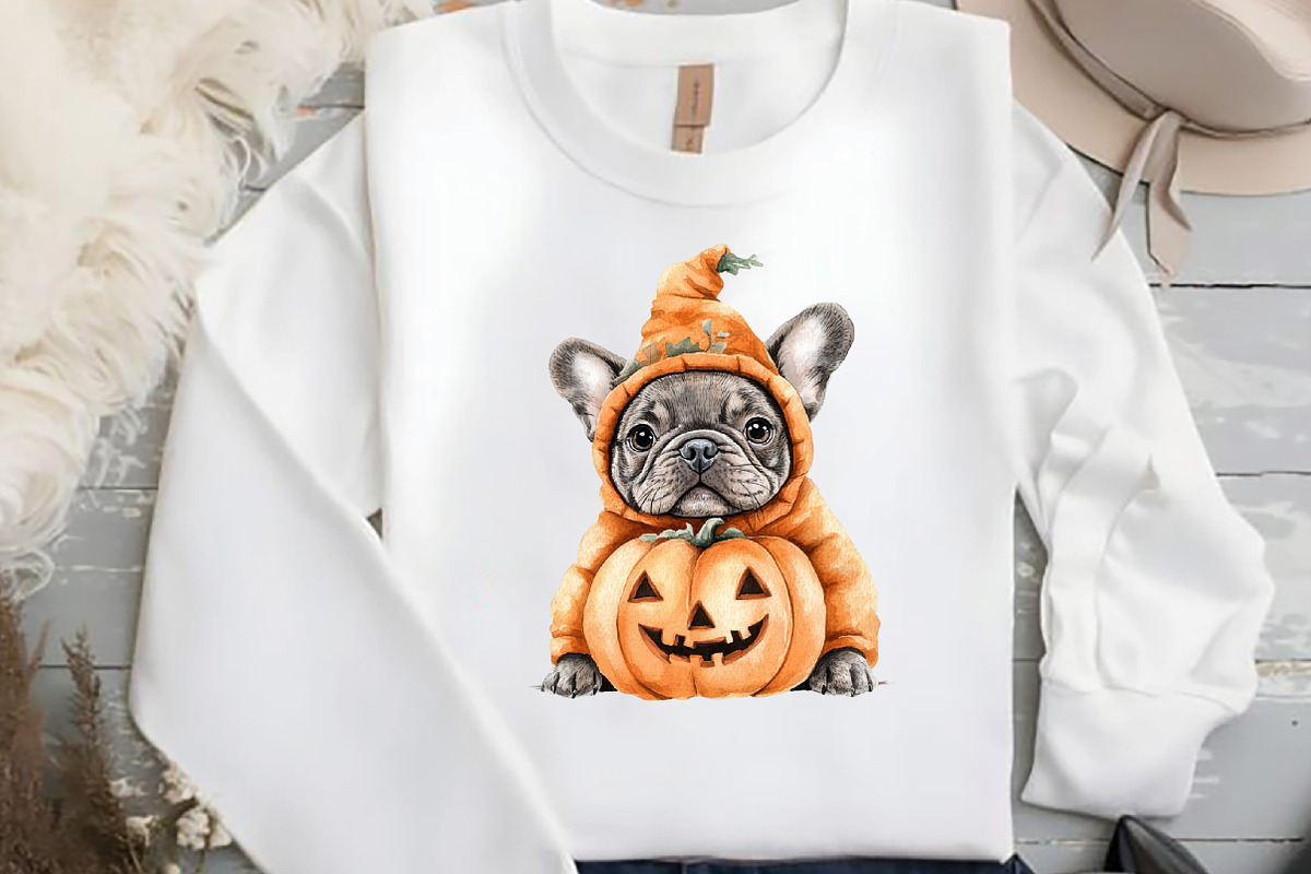 Watercolor Halloween Dog Clipart, an Illustration by DreamCafeArt (Photo 5 of 7)