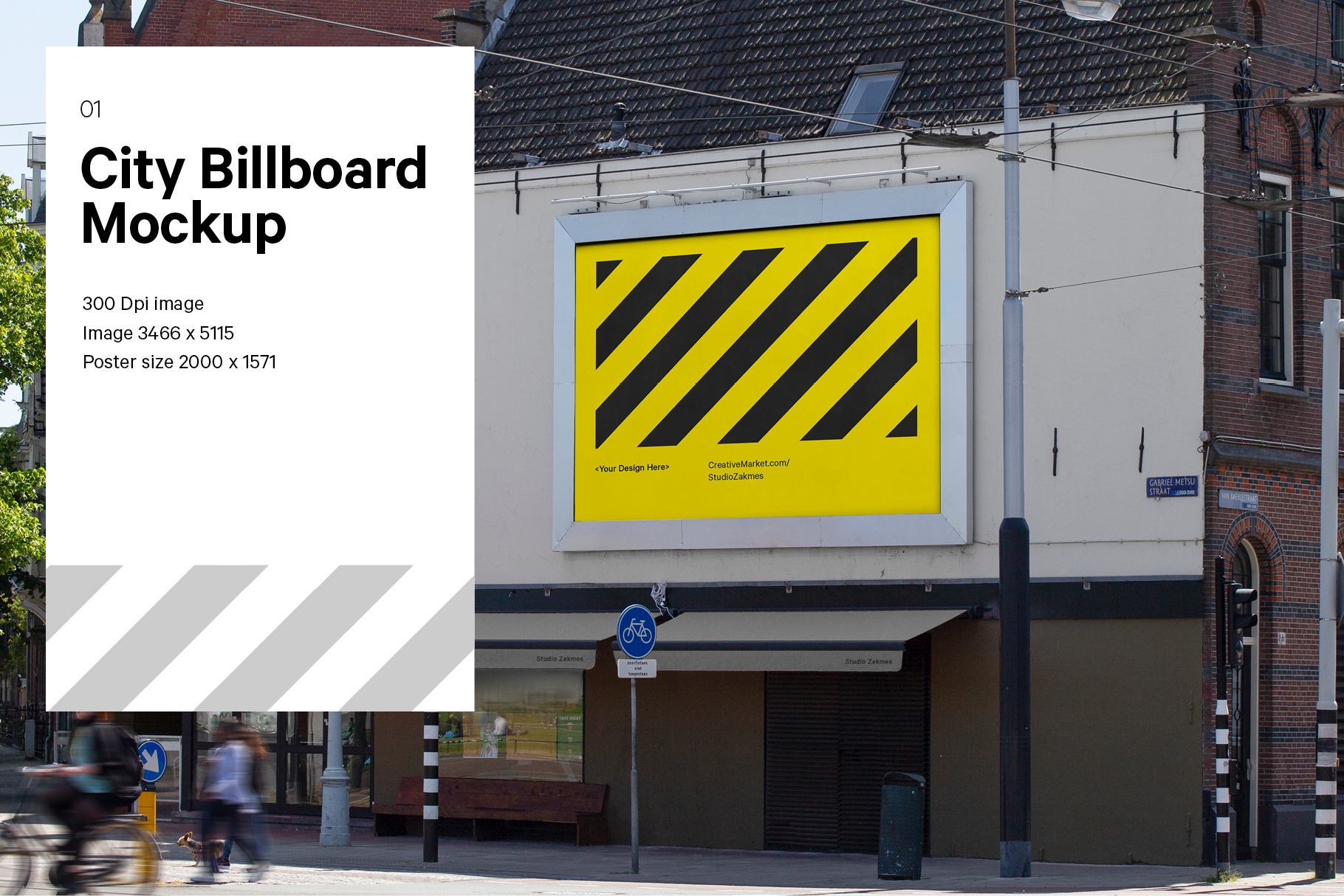 Urban City Billboard Mockup, an Advertising Mockup by HAZARD MOCKUPS