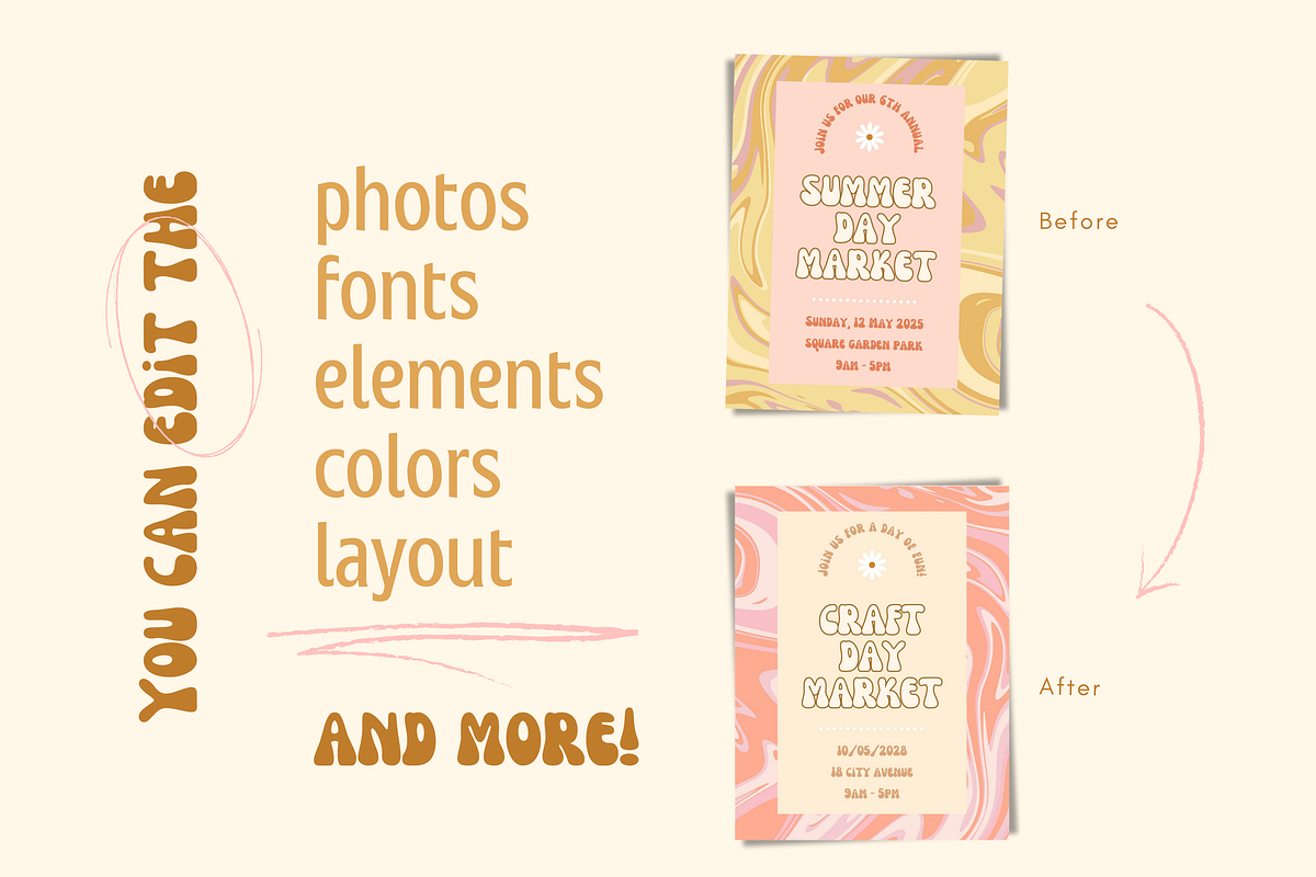 Retro Event Flyer Templates, a Flyer Template by HellYeahDesigns (Photo 5 of 5)
