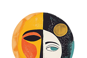 Sumo Collection · The Moon + The Sun, a Decorative Illustration by milatovar (Thumbnail 15 of 15)
