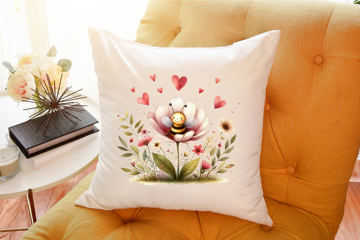 Cute Bee Mine Valentine's Day Clipar, an Illustration by Sublimation Artist (Photo 6 of 6)