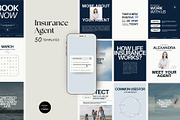 Insurance Agent Instagram Templates, a Social Media Template by Terraa Studio Design (Thumbnail 1 of 9)