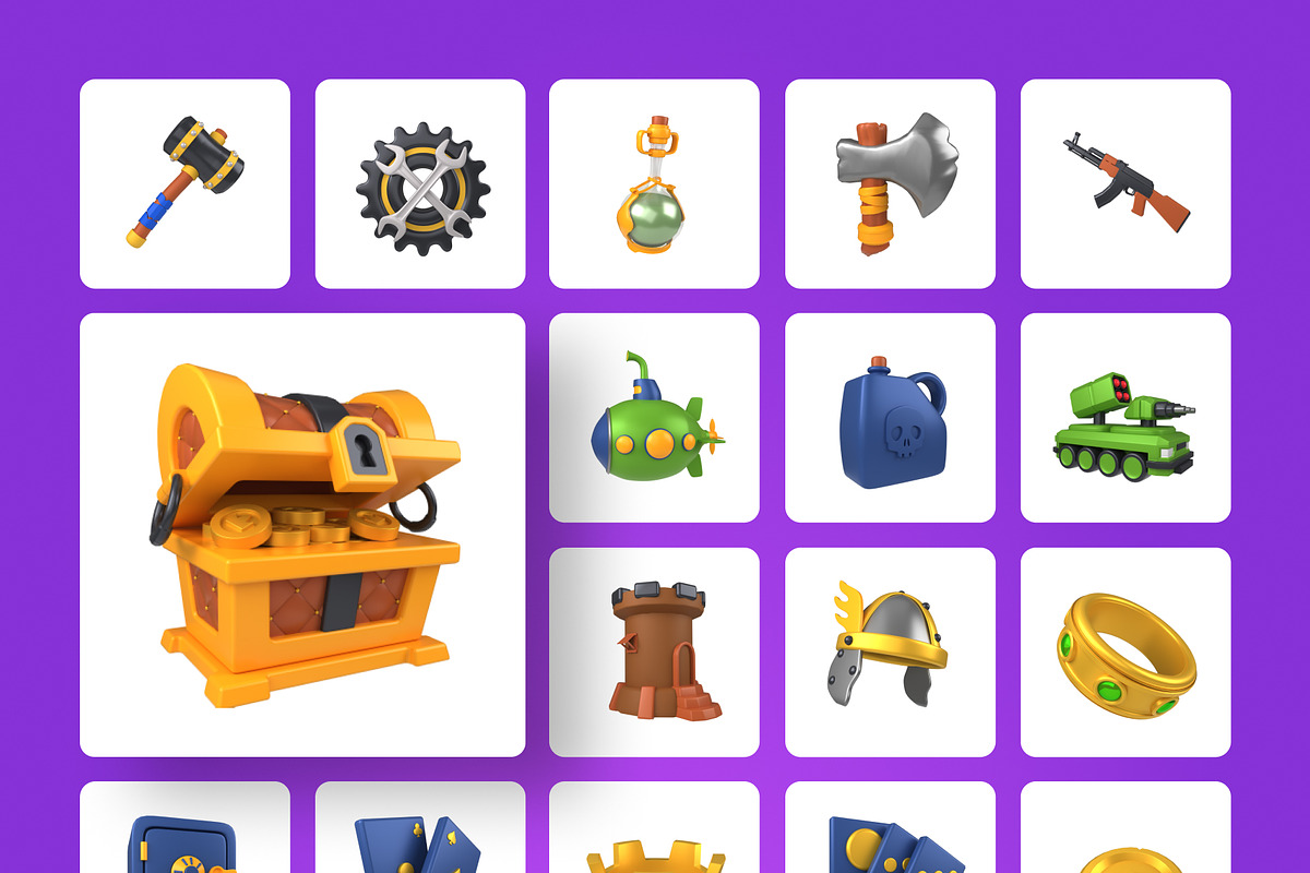 3D Game Assets Icons, an Emoji Icon by Vectors Market (Photo 9 of 10)