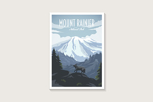 Mount Rainier National Park poster