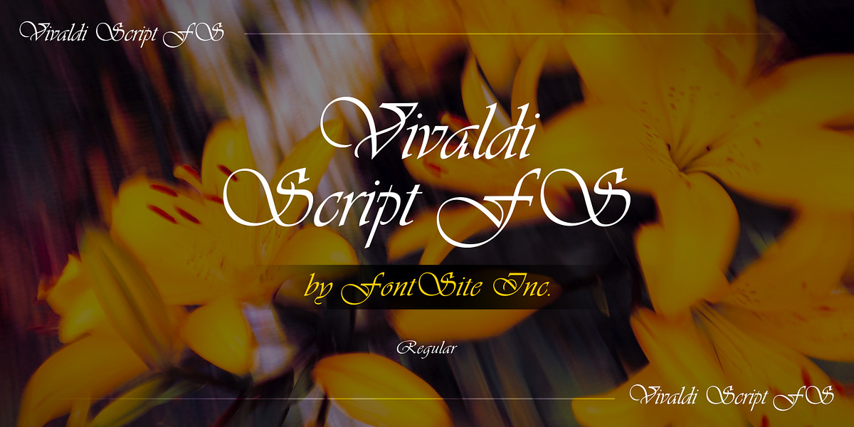 Vivaldi Script FS, a Script Font by FontSite Inc.