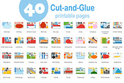 Transport Cut and Glue Activity Pack, a Transportation Illustration by Ksenya Savva (Thumbnail 4 of 7)