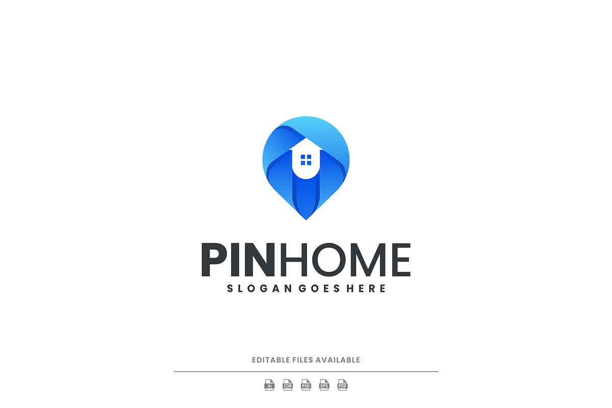 Gradient Modern Pin House Logo, a Branding & Logo Template by Artnivora.Std (Photo 1 of 4)