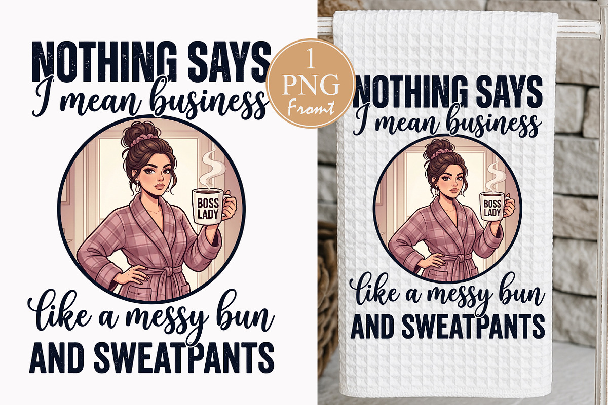 Sarcastic Coffee Lover Kitchen Towel, a Seasonal Illustration by Rose Art (Photo 3 of 3)