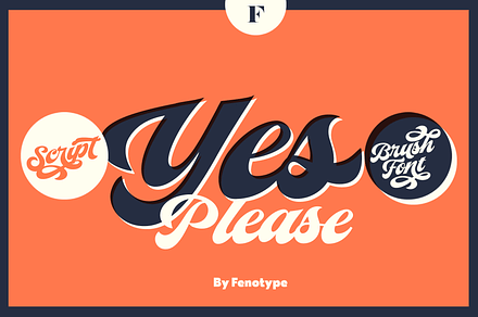 Yes Script - Groovy Retro Script, a Script Font by Fenotype