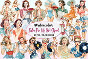 Retro Pin Up Girl PNGs,, a Graphic by CitraGraphics (Thumbnail 1 of 4)