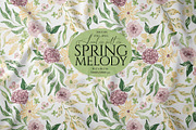 Spring Botanical Floral Pattern, a Pattern Graphic by SirenaArt (Thumbnail 1 of 17)