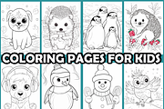 Cute Winter Holiday Coloring Pages F, an Animal Illustration by martinblan (Thumbnail 3 of 4)