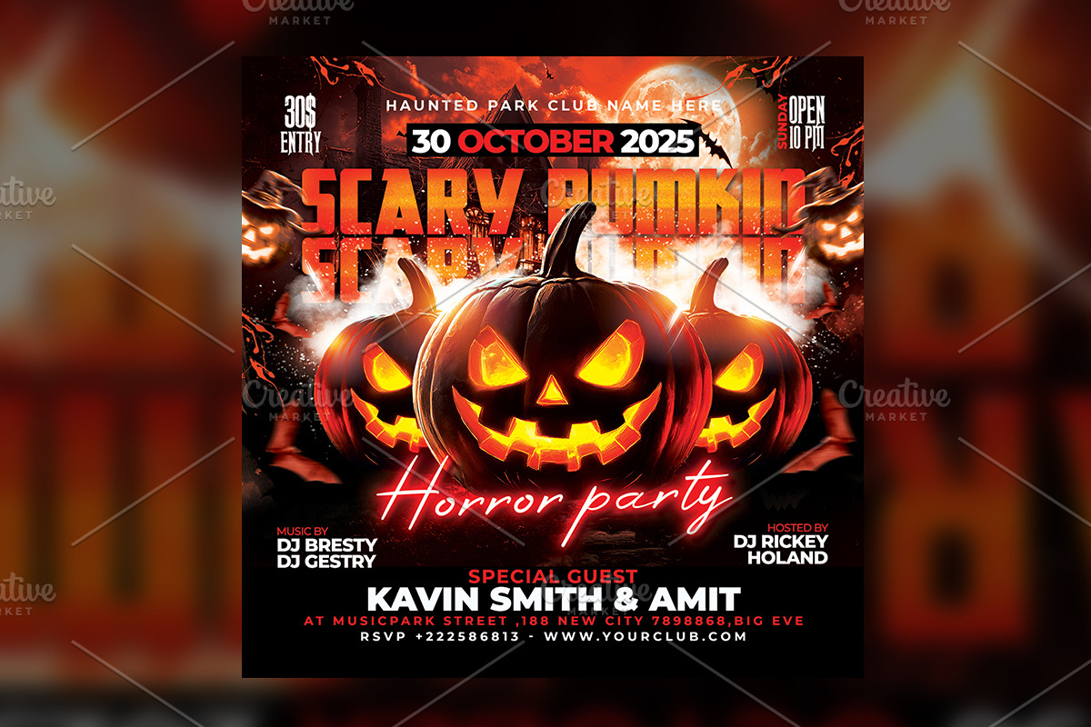 Halloween Flyer Template, a Flyer Template by RTXdesinger99 (Photo 2 of 3)