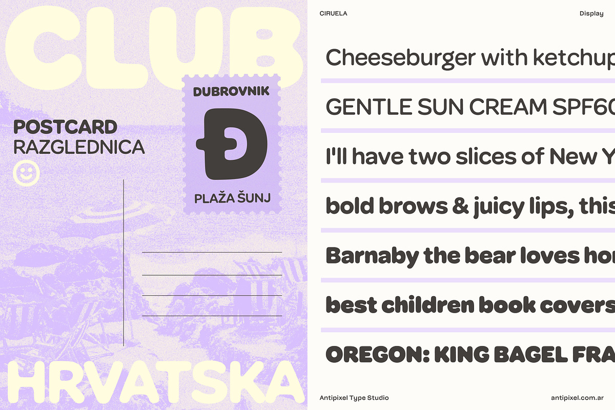 Ciruela | Chunky Round Display Sans, a Sans Serif Font by Antipixel Type Studio (Photo 7 of 19)