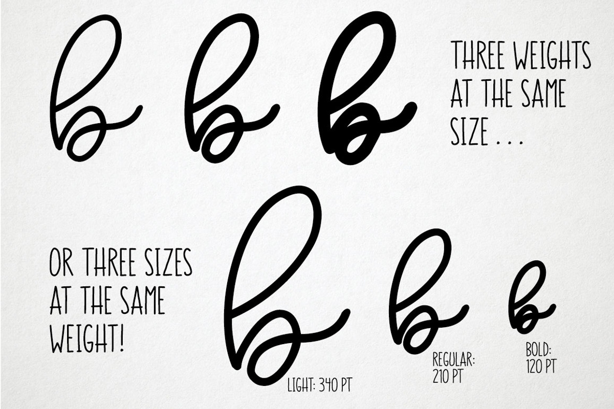 Bobbles: Script Font in 3 Weights preview 4