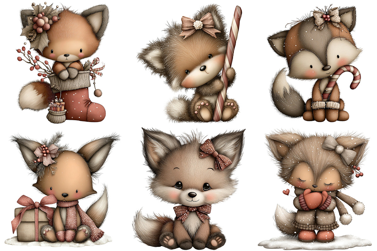 Whimsical Christmas Fluffy Fox PNG, an Illustration by Craft Nest (Photo 9 of 9)
