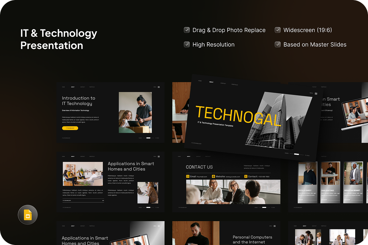 IT & Technology Google Slide, a Presentation Template by SquidPixey (Photo 1 of 7)