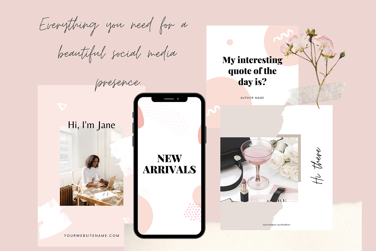 Modern Femme Social Media Templates, a Social Media Template by Marketing Your Brand (Photo 10 of 12)