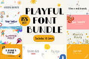 Playful Font Bundle SALE, a Handwritten Font by etigletters (Thumbnail 1 of 11)