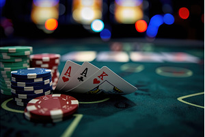 Poker cards and chips on gaming, a Sports & Recreation Photo by Lermont51