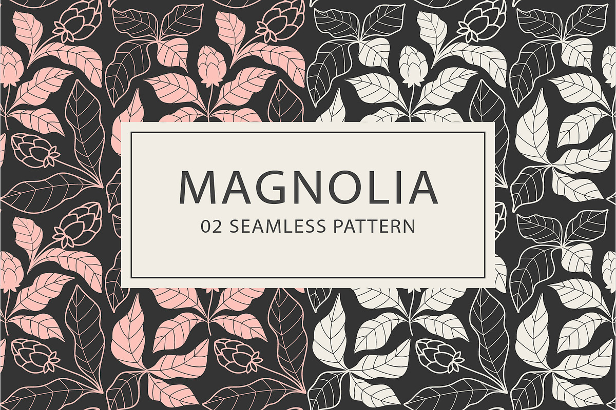 Hand-Drawn Magnolia. Linocut set, a Background Graphic by Lettering_Logo (Photo 7 of 17)