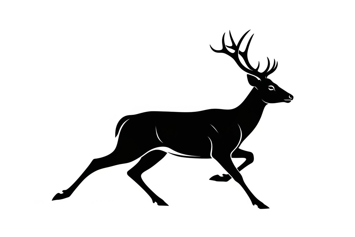 Majestic Deer & Stag Silhouette Bund, an Illustration by jahid234 (Photo 41 of 41)