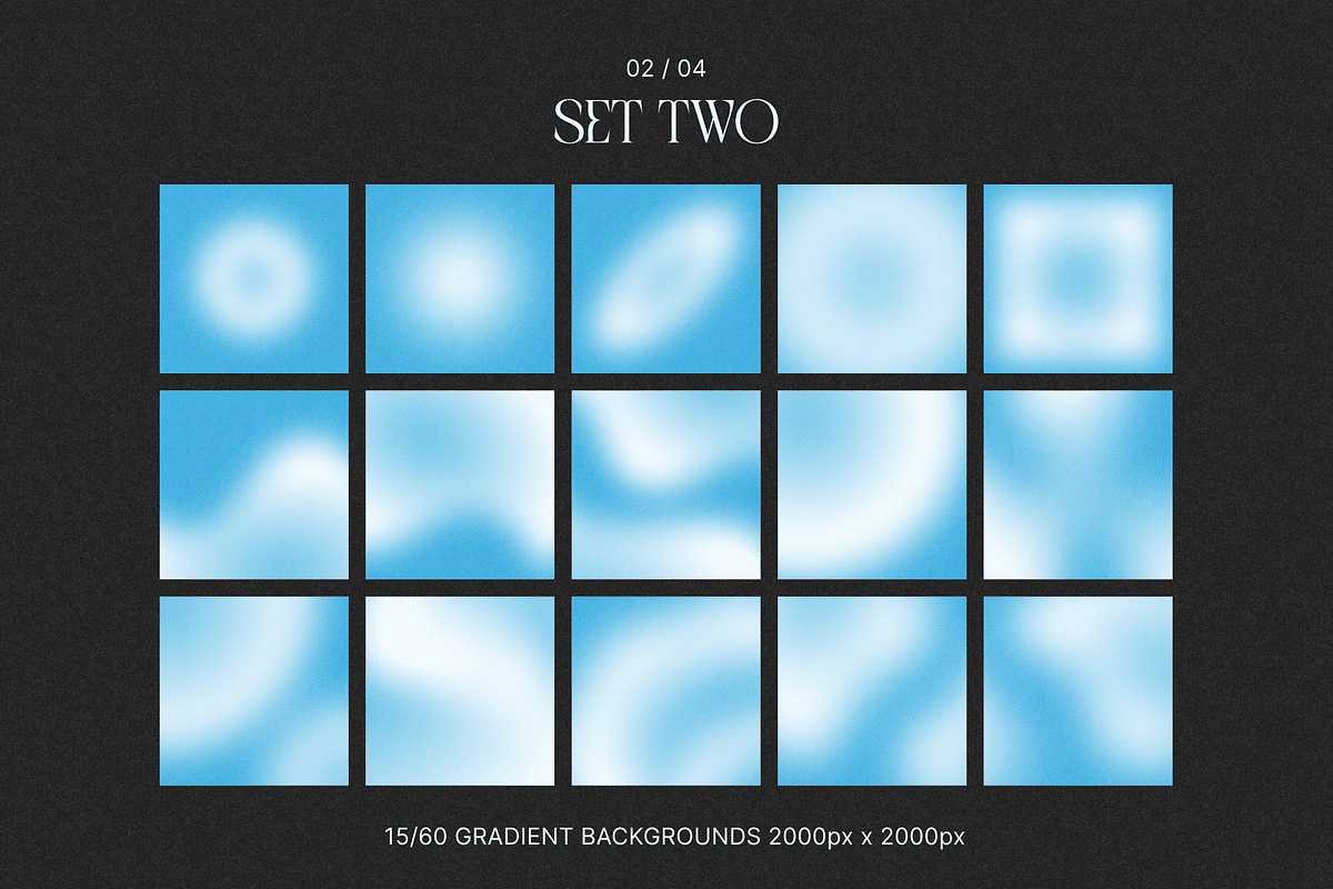 Blue Aura Gradient Backgrounds, a Texture Graphic by Studio K (Photo 4 of 8)