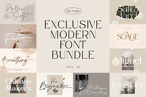 SALE - Exclusive Modern Font Bundle