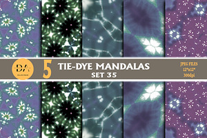 Tie Dye Mandalas Set 35