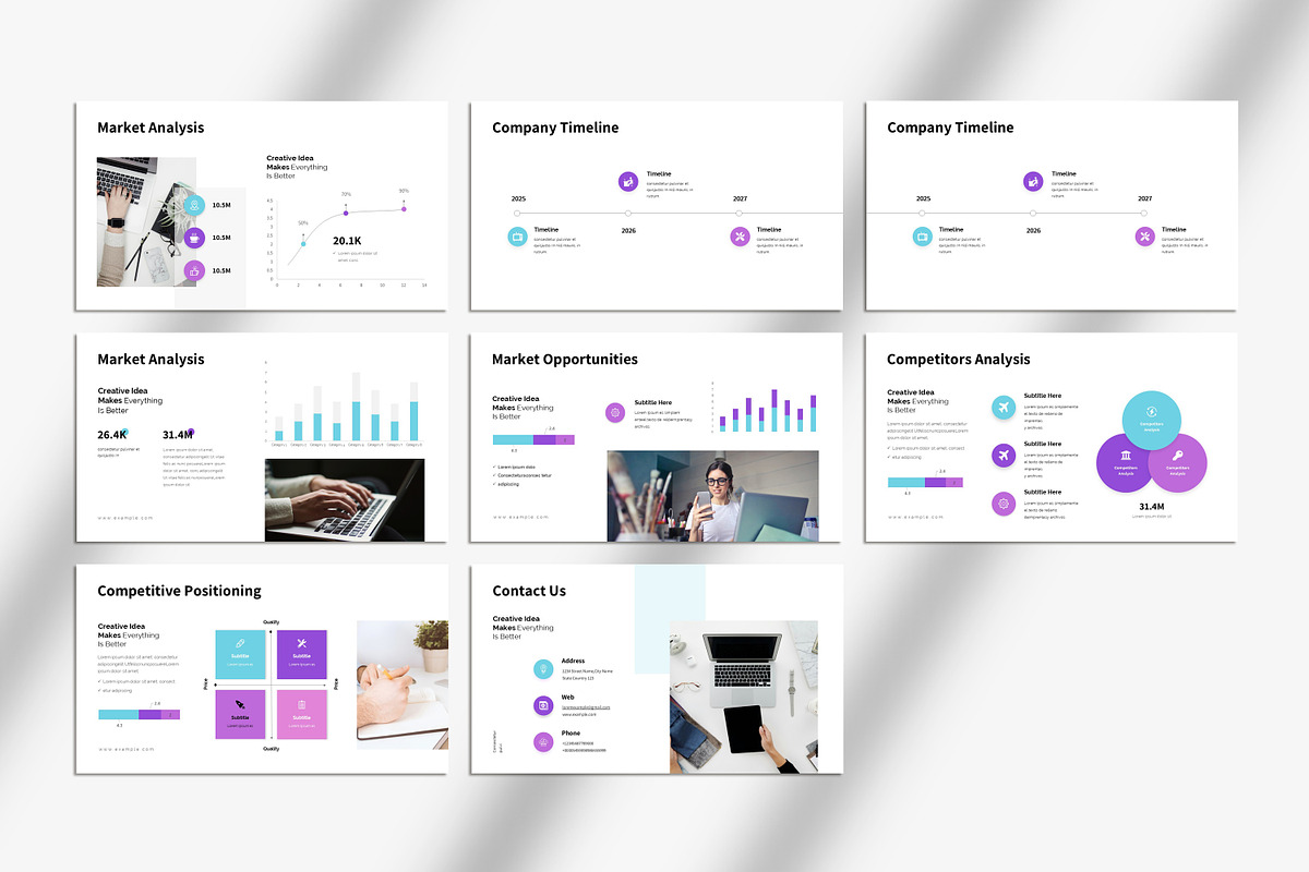 Pitch-deck Presentation Template, a Presentation Template by Studio_Clarity (Photo 5 of 5)