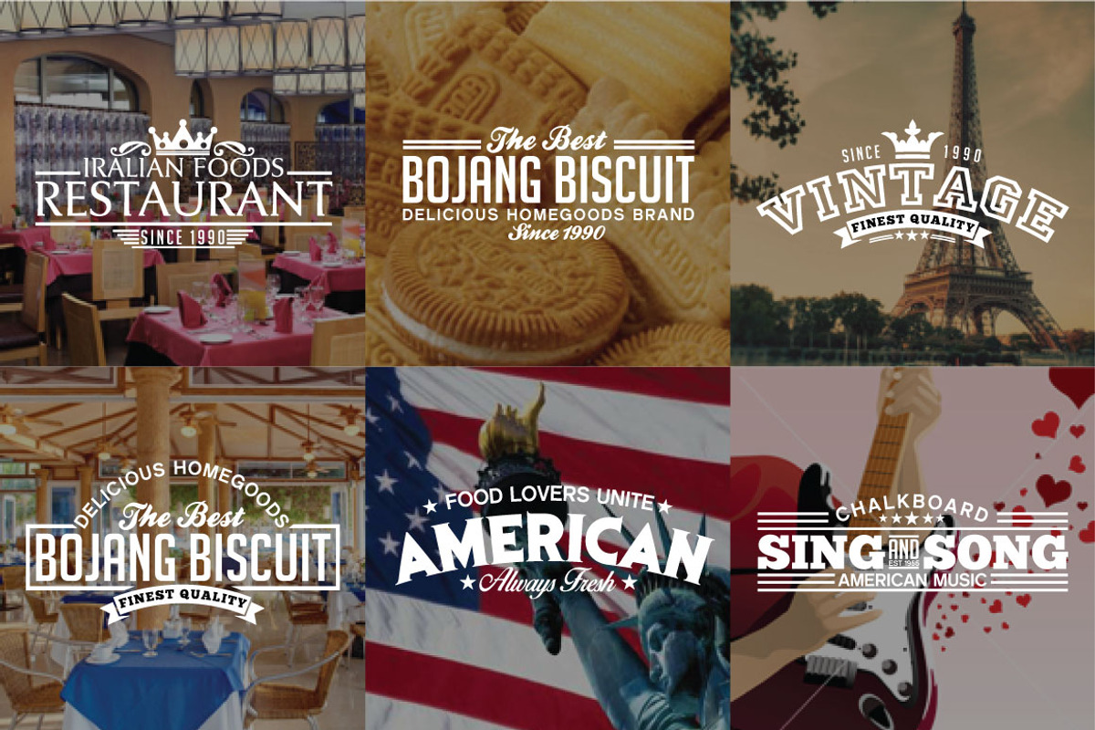 60 Vintage Badges and Logos Bundle, a Branding & Logo Template by shazi (Photo 4 of 21)