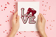 Faux Knitted Valentines Day Love PNG, an Illustration by CraftArtStudio (Thumbnail 3 of 4)