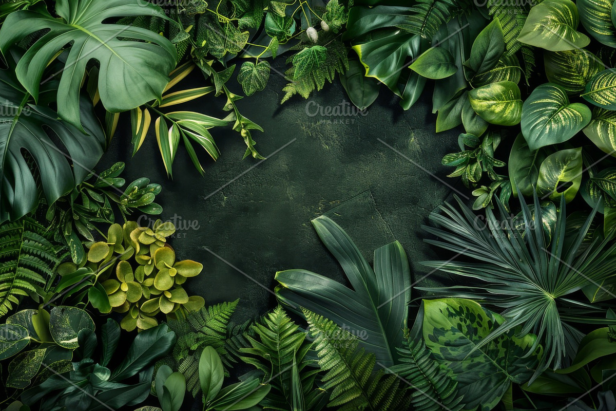 99 Frames of green leaves, a Nature Photo by Handmadefont (Photo 86 of 100)