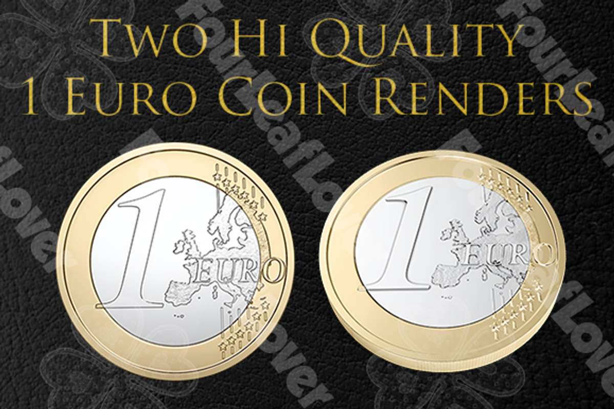 One Euro Coin Renders