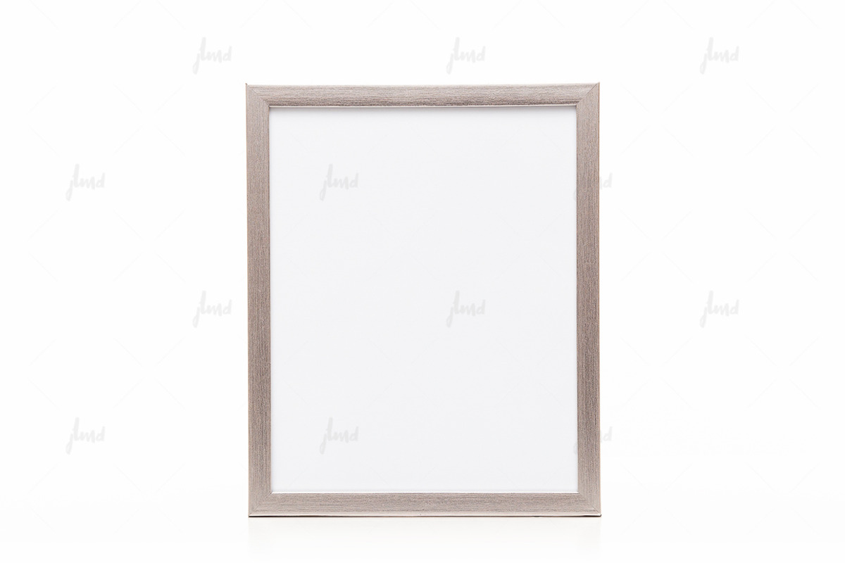 Silver 8x10 frame isolated mockup, a Print Template by JustLikeMyDesktop (Photo 3 of 3)