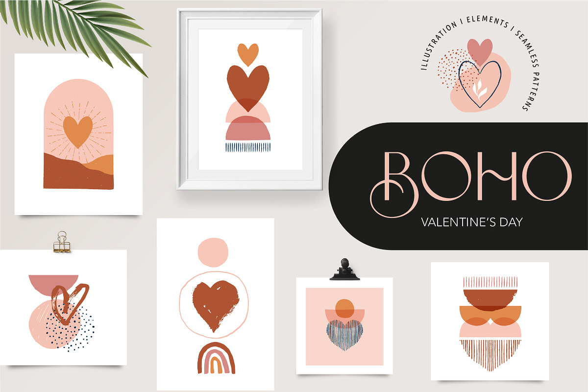 Boho Valentine's day, a Decorative Illustration by Marish (Photo 1 of 9)