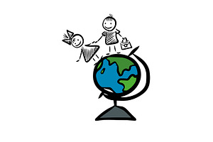 Children's object: children and a, a Person Illustration by Nenahliadava Design