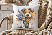 Whimsical Spring Dog Clipart, an Illustration by OK Design (Thumbnail 6 of 6)