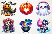 Quirky Halloween Sublimation Clipart, an Illustration by RobertsArt (Thumbnail 4 of 7)