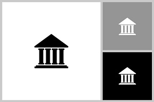 Classic building with columns, an Object Graphic by quadrazo