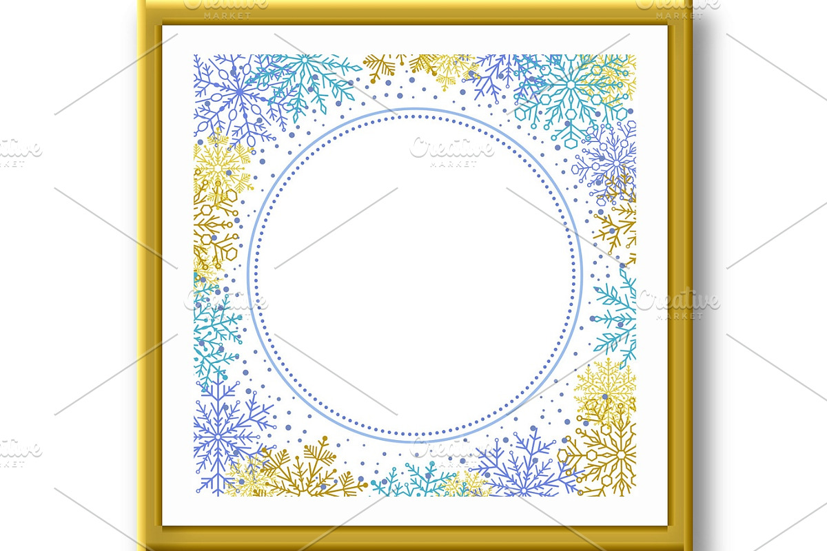Winter Vector Round Pattern With, a Decorative Illustration by FineArtStudio (Photo 2 of 3)