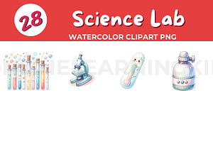 Science Lab Equipment Clip Art, a Technology Illustration by John_Walker