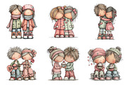 Sweet Pastel Valentine Couple PNG, an Illustration by SinaCreation (Thumbnail 3 of 11)