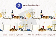 Shabbat Shalom Ceremony Clipart, a Decorative Illustration by Elena Malgina Clipart (Thumbnail 6 of 9)