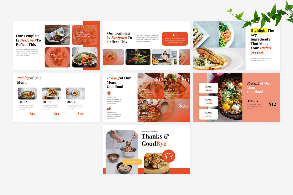 Good Food Menu Powerpoint Template, a Presentation Template by Eklip Studio (Photo 5 of 6)