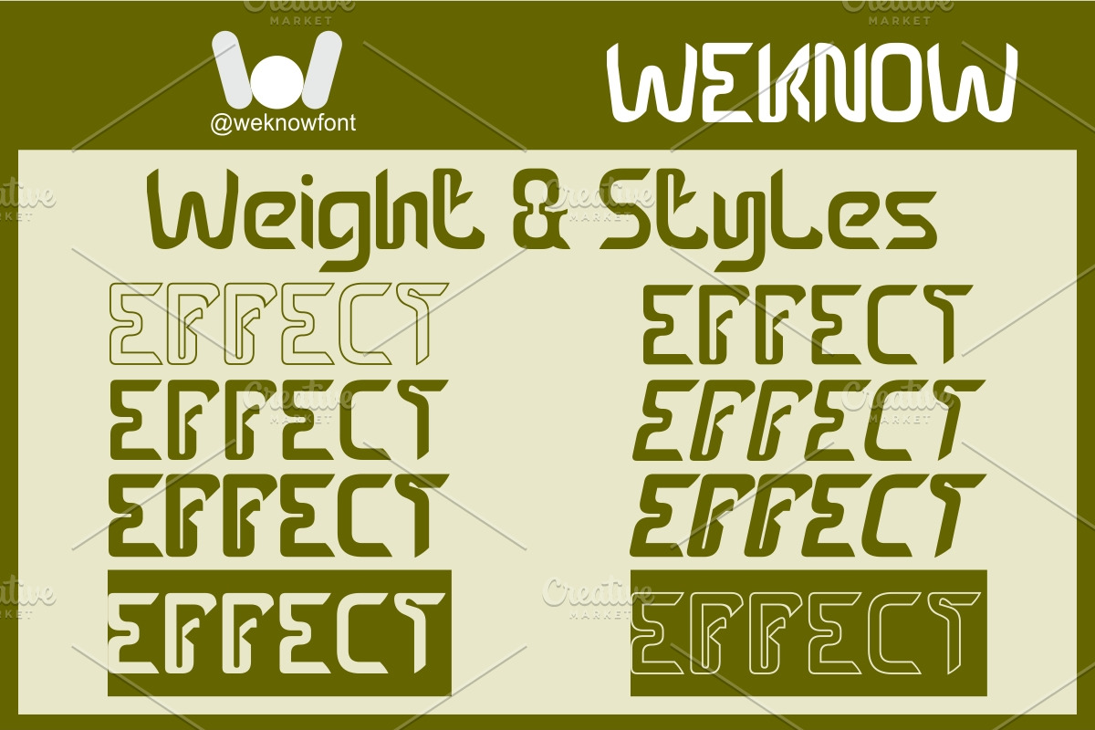 EFFECT FONT, a Blackletter Font by weknow (Photo 7 of 8)
