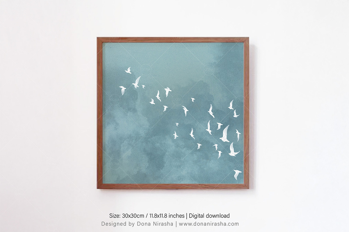 Wings of Serenity Printable Wall Art, a Decorative Illustration by BloomToLife By Dona (Photo 5 of 6)
