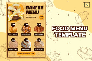 Bakery Menu Design Template