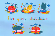 crazy harvest fruits and vegetables, a Food Illustration by okchizh (Thumbnail 2 of 5)